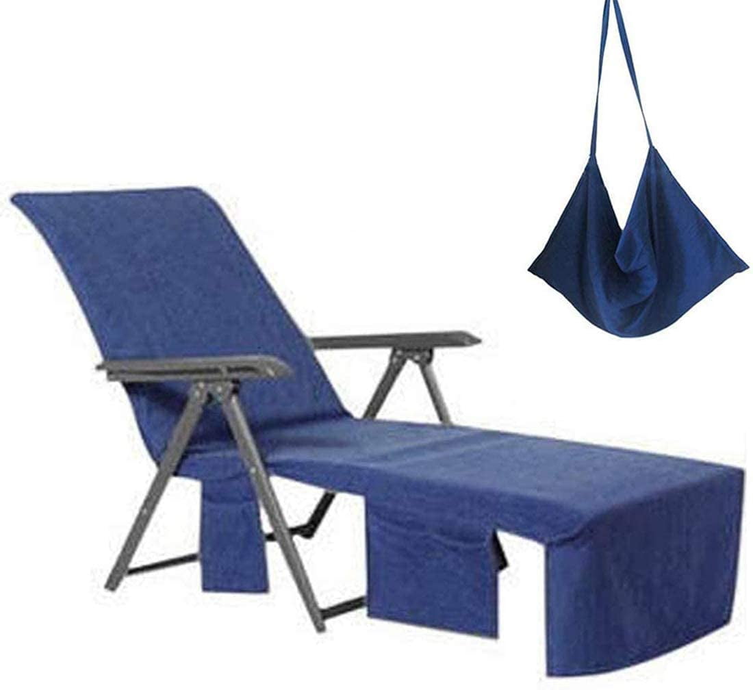 Beach Chair Flamingo Print Cover With Pockets 80x26