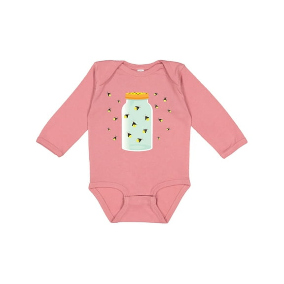 Inktastic Fireflies Summer Vacation Boys or Girls Long Sleeve Baby Bodysuit