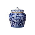 thumbnail image 1 of Ceramic Tea Storage Jar Ginger Jar Decorative Handicraft Multi Purpose Wear Resistant for Tea, Coffee, Sugar, Spice, Nuts with Lid A, 1 of 8