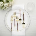 thumbnail image 2 of Balsa Circle 24 Disposable Gold Brown 6 in Dessert Plastic Forks Roman Column Handle Party Events Tableware Decorations, 2 of 8