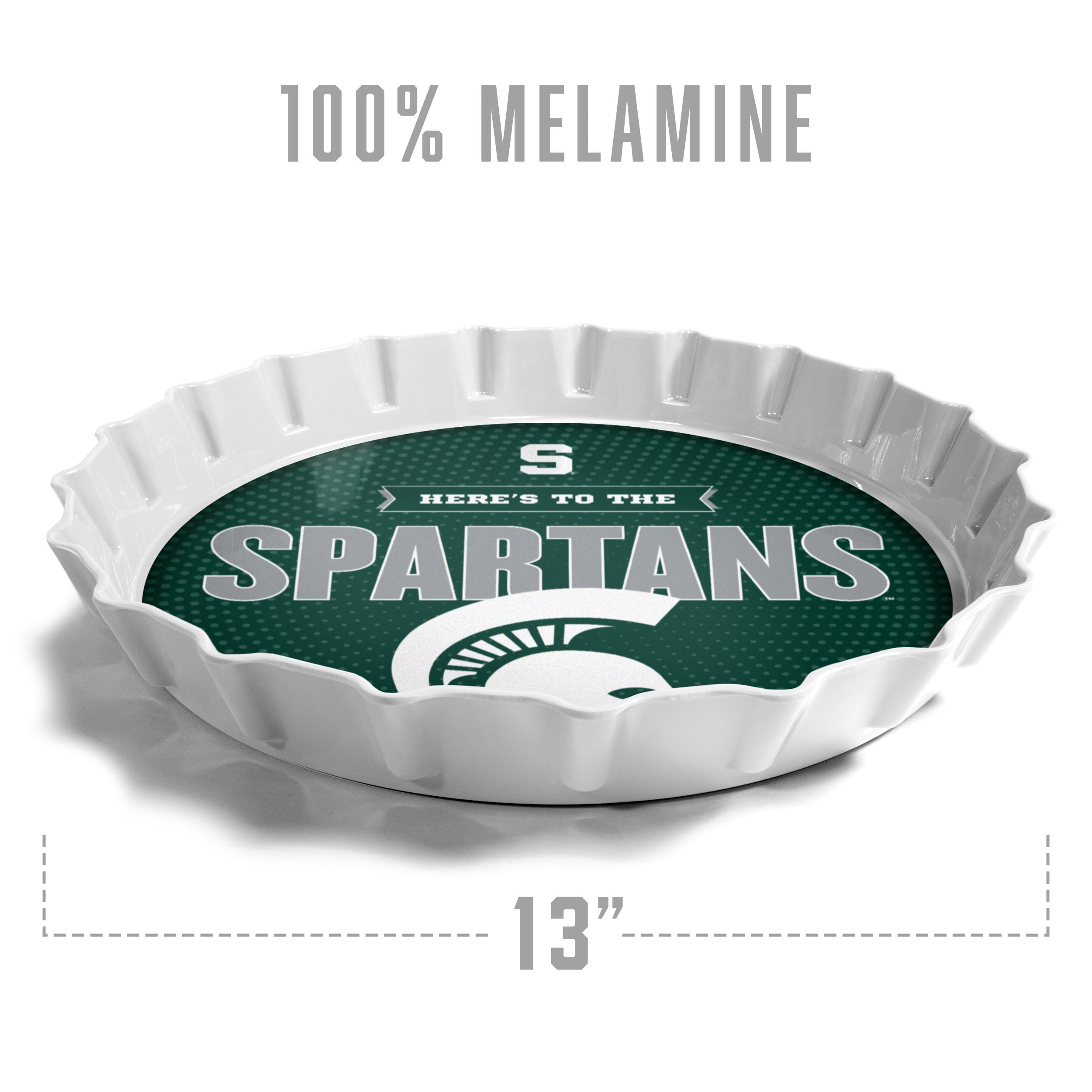 YouTheFan NCAA Michigan State Spartans Bottle Cap Serving Tray