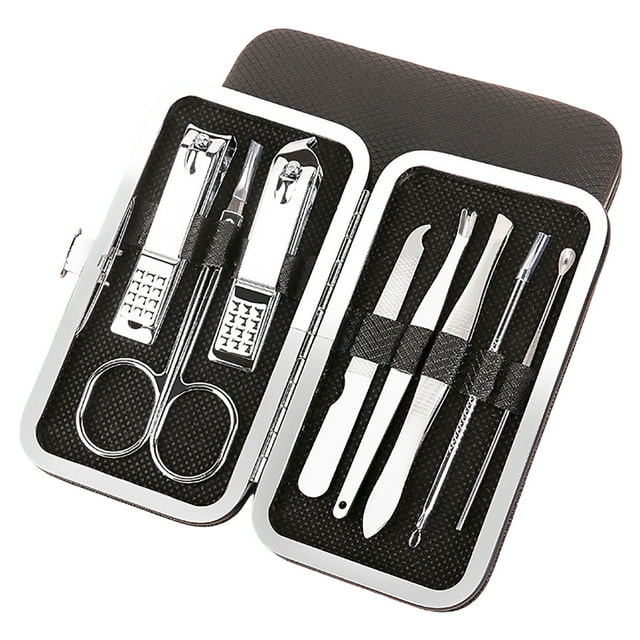 Ensemble de Coupe-Ongles Portable 8 Pcs pour Manucure et Pédicure Précises