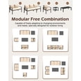 thumbnail image 6 of AECOJOY 7-Seat Aluminum Patio Set with Coffee & Side Table, Outdoor Sofa Set with Deep Cushions, Beige, 6 of 9