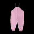 thumbnail image 4 of Kids Rain Pants, Toddler Waterproof Boys Girls Pants, Mud Dirty Proof Rain Suspender Trousers Overalls Pink 120, 4 of 4