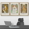 thumbnail image 2 of wall26 Framed Canvas Print Wall Art Set Alphonse Mucha Art Nouveau Floral Women Nature People Illustrations Fine Art Decorative Retro Portrait for Living Room, Bedroom, Office - 24&quot;x36&quot;x3 N, 2 of 5