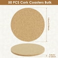 thumbnail image 4 of 50 Pcs Enduring Cork Cup Mats Reusable Cork Bulk Cup Mats DIY Crafts Absorbent Cup Mats Cork Environmental Cork Cup Mat Easy to Use Cork Bulk Cup Mats for Table Dishes Plate, 4 of 8