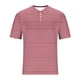 thumbnail image 5 of Blusas y camisas de manga corta y cuello redondo para hombre, blusa informal de poliéster de color liso con botones y cuello redondo a la moda para hombre., 5 of 5