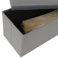 thumbnail image 6 of American Furniture Classics 43" Vinyl Foldable Tufted Storage Bench in Gun Gray, 6 of 9