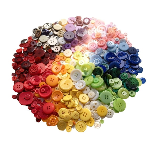 HIKVEX Colorful Round Resin Buttons for Diy Crafts Art Projects Festival Decorations A