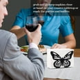 thumbnail image 1 of Opvise Paper Towel Holder Creativity Exquisite Convenient Stainless Steel Butterfly Shape Tissue Storage Rack Home Supply Black, 1 of 7