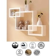 thumbnail image 2 of Dime Store Interlock Wall Mount Wall Shelf For Living Room And Home Wall Decor Items (Set of 3, Red), 2 of 2