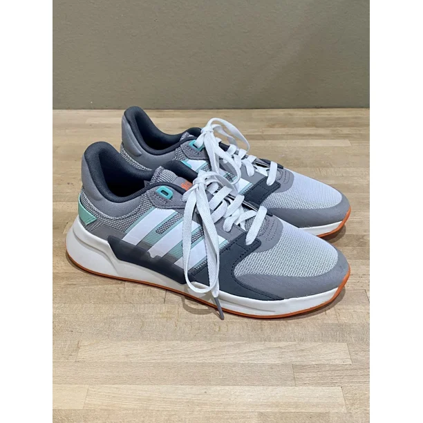 Ad-id-as Run 90S Mens 6.5 Shoes Gray teal athletic Sneakers EG8655 NWOB