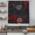 thumbnail image 5 of Red Orange Roses Sheer Curtains 84 Inches Long, Elegant Romantic Flowers Pastoral Light Filering Curtains, Breathable Simi Curtain Privacy Drapes for Living Room Bedroom Lightweight Window Treatment, 5 of 9