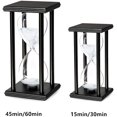 thumbnail image 4 of Timglas Sand Timer Timglas med Sand Dekoration Sandklocka Klocka för Rum Födelsedag Te Kaffe Bord Bokhylla Skola Spel Prydnad Trä, 4 of 5
