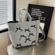 thumbnail image 2 of Bolsos de lona de gran capacidad, bolsos de hombro informales con hilo de coser para mujer, gran oferta 2024, diseño de lazo versátil, bolso para mujer, 2 of 5