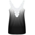 thumbnail image 7 of asdoklhq Juniors Plus Tops & T-Shirts,Women's Lace Casual Suspenders Sleeveless Tie-dye Print Tops Blouse Vest, 7 of 7
