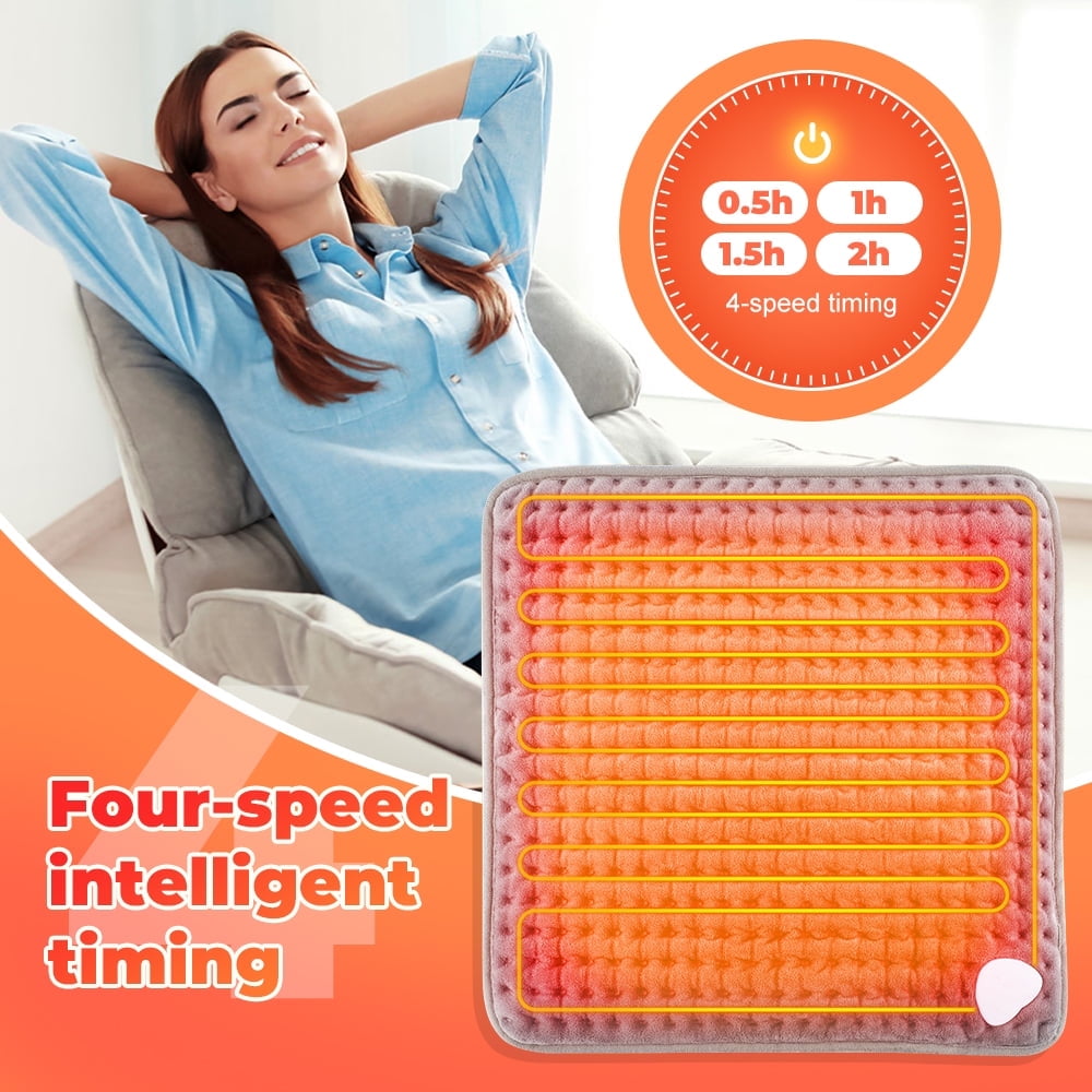 Foot Warmer Electric Heated Foot Warmers for Men and Women, 16"x16" Heat Pads Feet Warmer, 9 Temperature Setting 4 Timer Setting, Auto Shut Off Washable Fast Heat for Under Desk,Office,Home