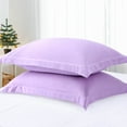 thumbnail image 4 of PiccoCasa Soft 1800 Microfiber Oxford Pillowcases 2Pcs, Standard Lavender, 4 of 8