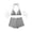Gray, variant on Two Piece Swimsuit for Women, 2 Piece Bathing Suits for Women, Bathing Suit for Women 2 Piece, Women's Gingham Plaid Swimsuits Bow Triangle Halter Shorts Bottoms Bikini Sets Bathing Suit, Blue L