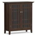 thumbnail image 2 of Simpli Home Bedford 39 inch Wide Solid Wood Transitional Medium Storage Cabinet in Dark Tobacco Brown, 2 of 13