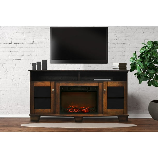 Cambridge Savona Electric Fireplace Heater with 59" Entertainment Stand