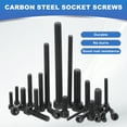 thumbnail image 3 of M4 x 50mm Hex Socket Head Screws Cap Bolt, 50 Pack 12.9 Grade Carbon Steel Hexagon Socket Screw  with Hex Wrenches, 3 of 6