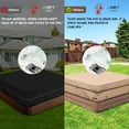 thumbnail image 6 of SHELTUSE 600D Outdoor Waterproof Square Hot Tub Cover Protector, Heavy Duty Polyester SPA Cover UV Protection Cover 72''x72''x20'', Brown, 6 of 7