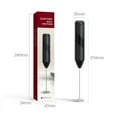 thumbnail image 5 of Electric Milk Foamer Coffee Maker Hand Mixer Cappuccino Foam Blender Egg Beater with Stand Kitchen Milk Coffee Stirring Tools (black), 5 of 7