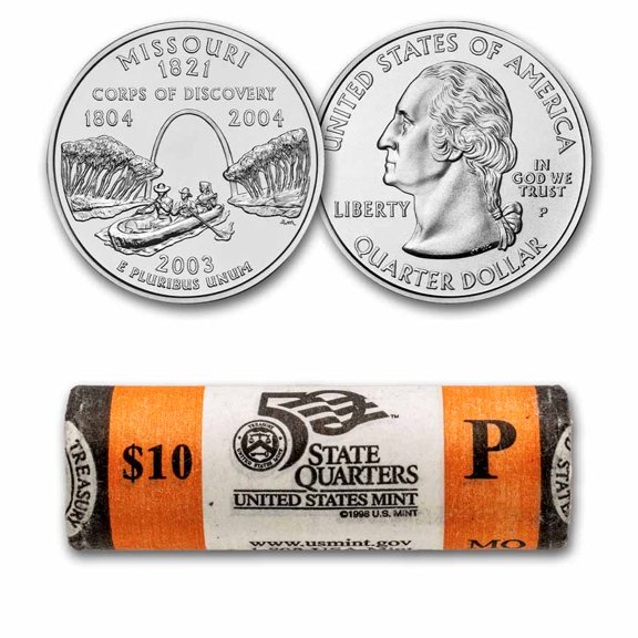 2003-P Missouri Statehood Quarter 40-Coin Roll BU (Mint Wrapped)