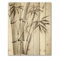 thumbnail image 3 of Designart 'Palm Bamboo Detail On White III' Traditional Print on Natural Pine Wood, 3 of 5