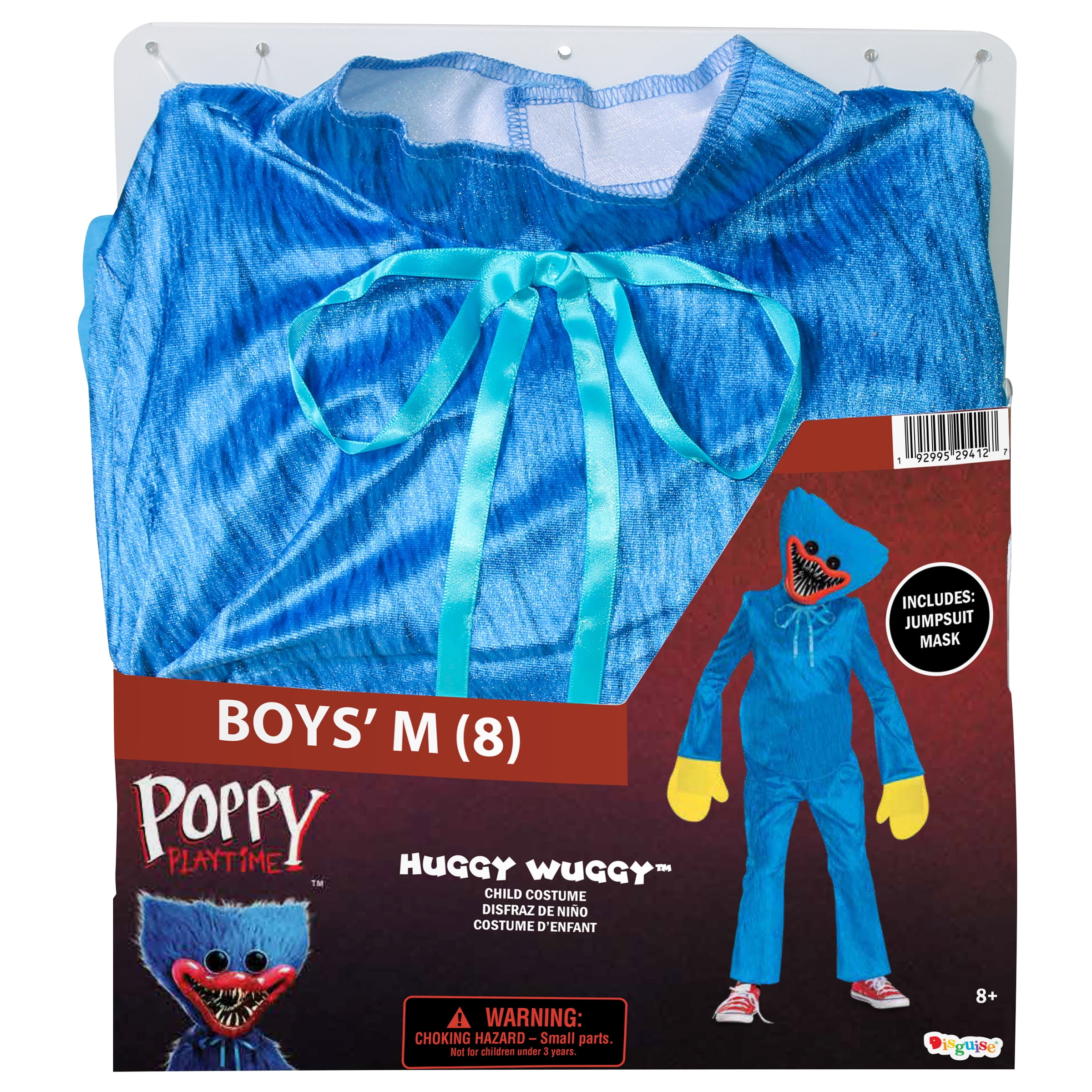 Poppy Playtime Huggy Wuggy Halloween Costume for Children, Boys Size M (8), by Disguise