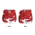 thumbnail image 3 of Yiaed Red Maple Leaf Print Women's Running Shorts with Liner 3 Zipper Pockets Elastic Workout Athletic Gym Yoga Shorts-Medium, 3 of 7