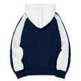 thumbnail image 4 of BiZtdJrK Men's Athletic Jackets Color Block Full Zip Long Sleeve Hooded Sweatshirt Jacket Loose Fit Fashion Outerwear with Pockets Navy L, 4 of 8
