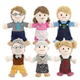 thumbnail image 1 of Marioneta de mano educativa, marionetas de dedo de miembros de la familia de felpa suave, ideales para contar historias tempranas y muñecas de peluche educativas para niños, 1 of 2