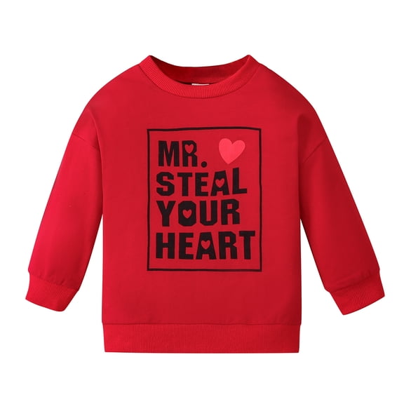 Tisuna Crewneck Sweatshirts For Girls Loose Letter Print Sweatshirt Toddler Everyday Wear Long Sleeve Tops Clothes Size 18-24 Months