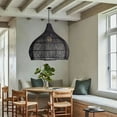 thumbnail image 2 of Viaurbe Living Room Rattan Pendant Light Wabi Sabi Wicker Chandelier, 2 of 18