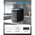 thumbnail image 2 of Aeitto Nugget Ice Maker Countertop, Pellet Ice Machine Soft Chewable Ice 40lbs/Day, One-Click Operation, Auto Self-Cleaning Crushed Ice Makers Stainless with Scoop for Home/Kitchen/Office Black, 2 of 5
