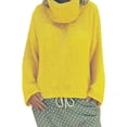 thumbnail image 2 of Aqestyerly Cardigans à Capuche pour Femmes Mode Décontractée Solide Confortable Chandail à Col Roulé à Manches Longues, 2 of 9
