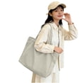 thumbnail image 4 of Mwjwdo Women's Plain Retro Soft PU Underarm Handbag, Minimalist Large Capacity Shoulder Tote for Daily Commute & Shopping Beige, 4 of 5