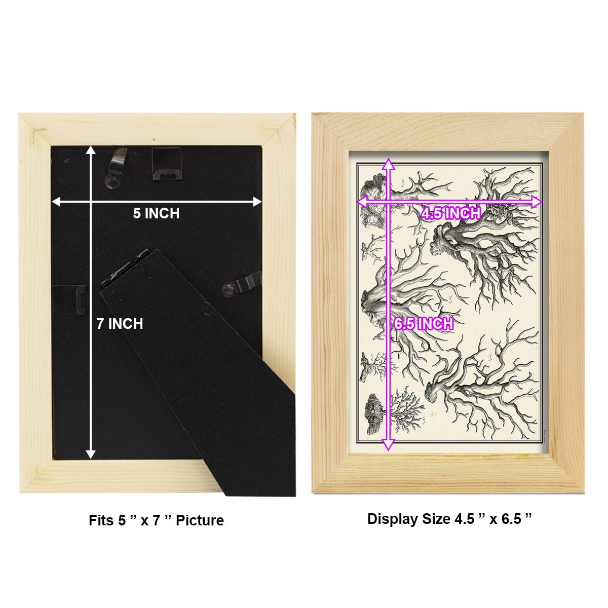 Aegean Collection III -Framed Print w/glass-Natural Wood