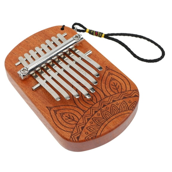OATIPHO Mini Thumb Kalimba Playing Melodious Melody Wooden Design for Relaxation 1Pcs
