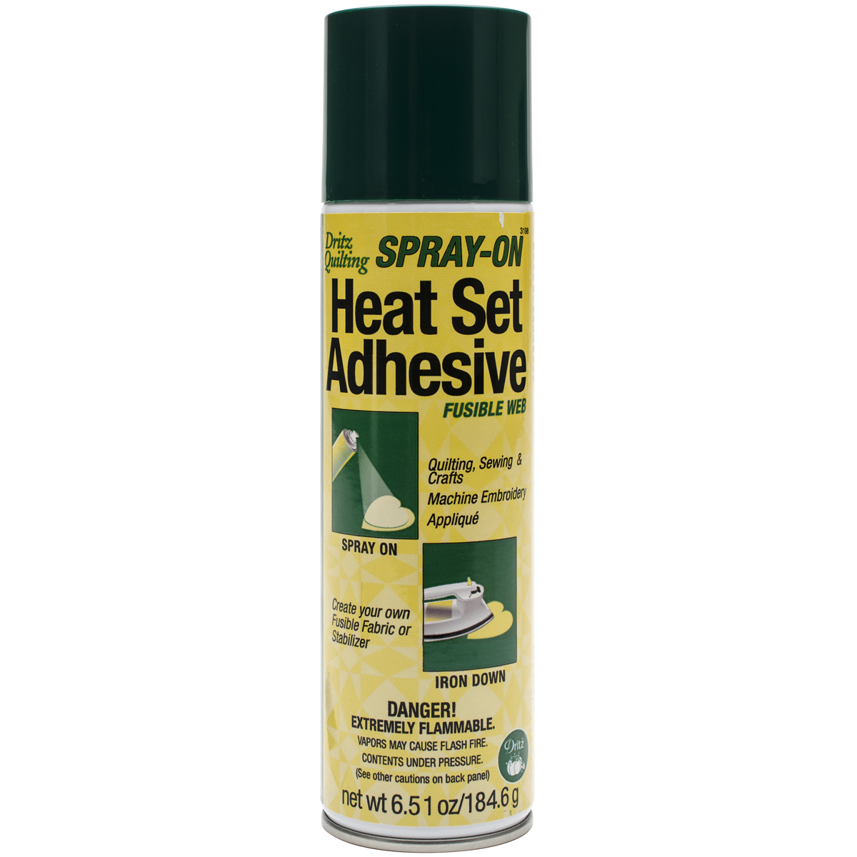 Dritz Quilting Heat Set Spray Adhesive6.51oz Net Weight