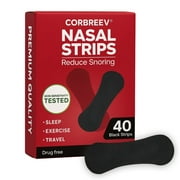 CorBreev Extra Strength Black Nasal Strips, 40 Count