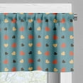 thumbnail image 3 of Ambesonne Blue Window Valance, Valentines Romantic Love, 54" X 12", Blue Brown and Vermilion, 3 of 5