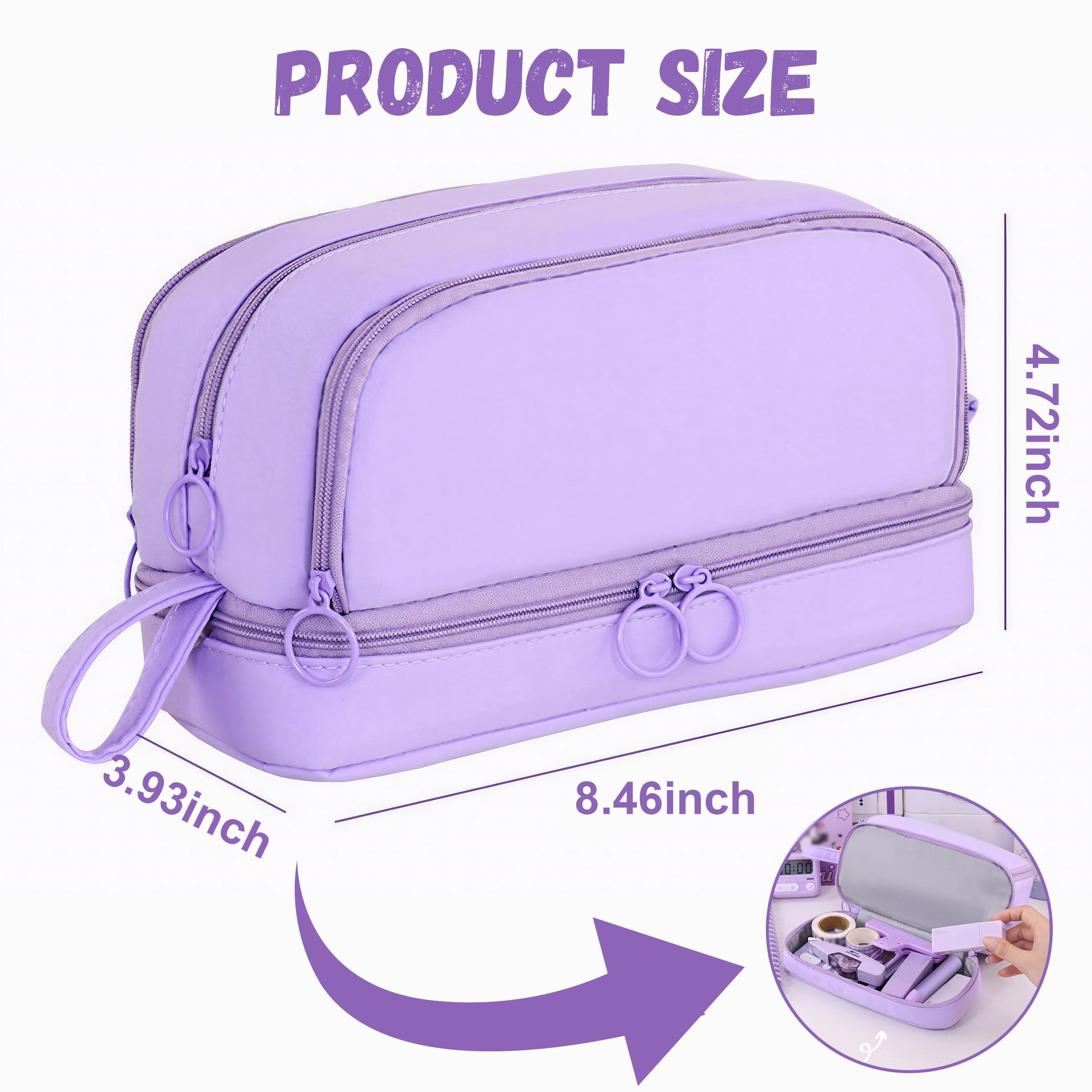Pencil Pen Case, Large Capacity Pencil Box Multi-Slot Pencil Pouch Bag, Pencil Bag Pen Boxes with 4 Compartments for Kids School Supplies, School Supplies Organizer for Teen Girls