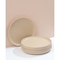 thumbnail image 3 of JoyJolt Mesa 6pc Stoneware 10.5" Dinner plate set - Beige, 3 of 8