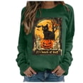 thumbnail image 3 of Futezty Halloween Sweatshirts for Women Plus Size Long Sleeve Cute Graphic Pullover Top 2025 Fall Fashion Shirt Clothes, 3 of 7