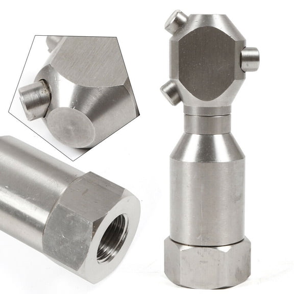 1/2'' Pressure Washing Nozzle Quick Washer Drain Sewer Cleaning Pipe Jetter Rotary Nozzle 3 Jet
