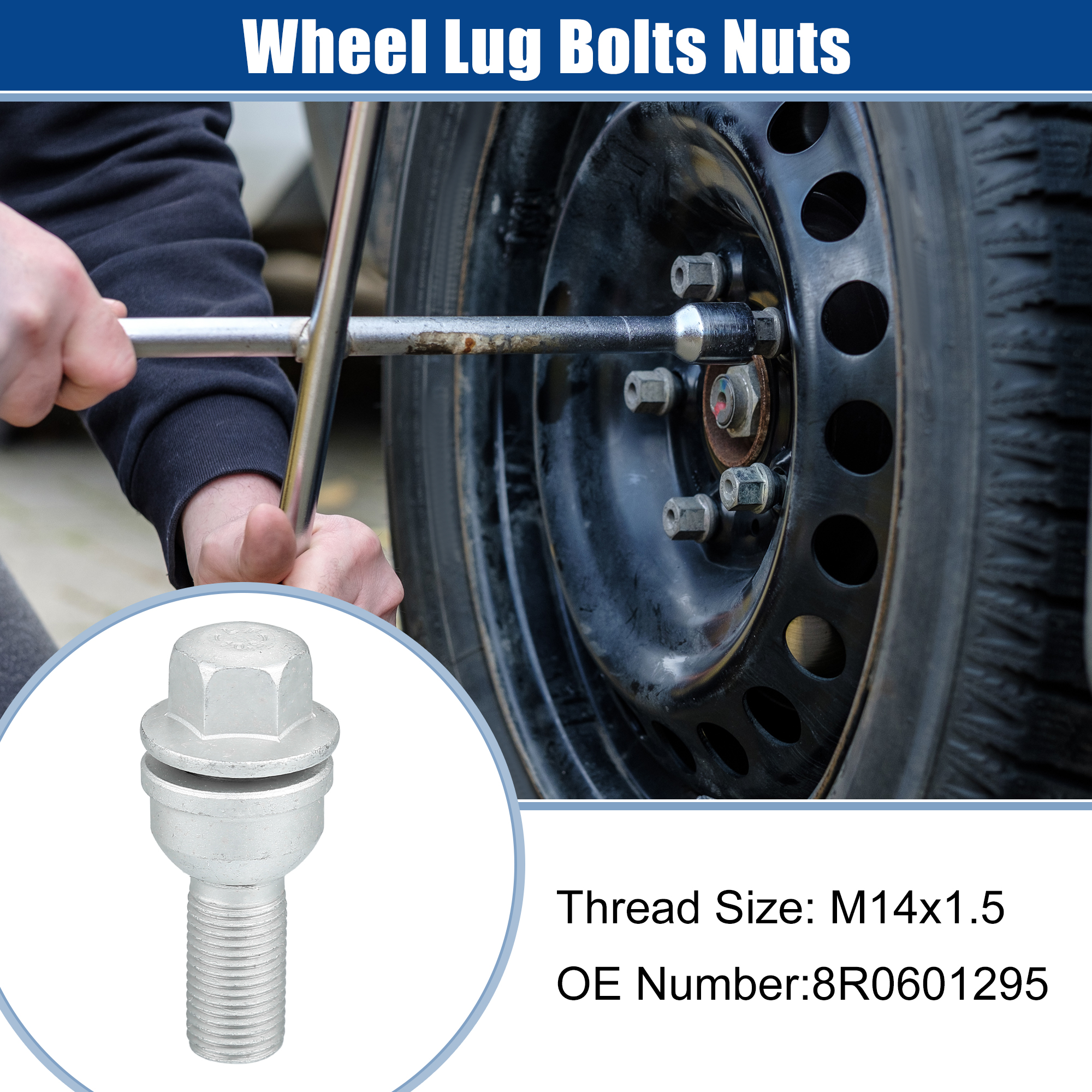 Unique Bargains M14x1.5 Wheel Lug Bolts Nuts Hub Assembly for Audi A8 Quattro 2011-2020
