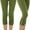 Army Green, variant on ToBeInStyle Women's Rhinestone Accent Ruched Capri Leggings